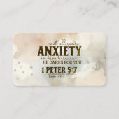 1 Petrus 5:7 Werp uw bezorgdheid op Hem, Bijbelver Visitekaartje (Voorkant)