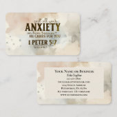 1 Petrus 5:7 Werp uw bezorgdheid op Hem, Bijbelver Visitekaartje (Voorkant / Achterkant)