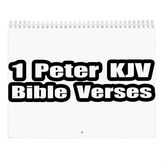 1 Petrus KJV Bijbelverzen Citaten Kalender (Achterkant)