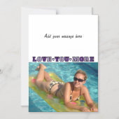 1 photo add text love you purple magnetic card magnetische uitnodiging (Voorkant)