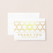 1 Photo Bar Mitzvah Dank je Star of David Gold Folie Kaarten (Voorkant met envelop)