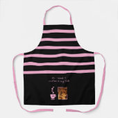 1 photo dog coffee lover stripes black pink schort (Voorkant)