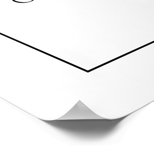 1 Photo QR Code Elegant Newspaper Wedding Program Poster (Hoek)