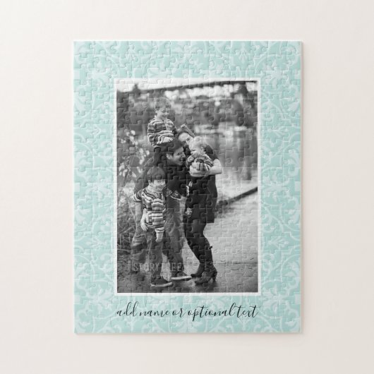 1 Photo with Farmhouse Tile Pattern and Text Legpuzzel (Verticaal)