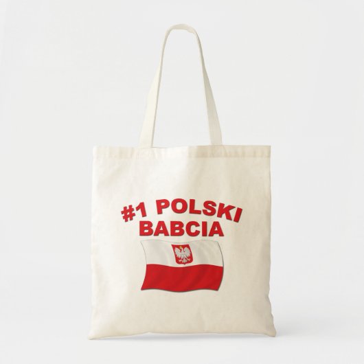 #1 Polski Babcia Tote Bag (Voorkant)