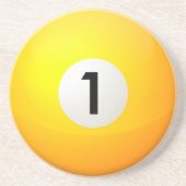 1 Pool Gele Bal Onderzetters (Voorkant)