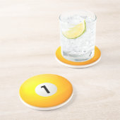 1 Pool Gele Bal Onderzetters (Zijkant)