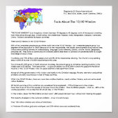 1 Poster - feiten over het 10/40 Venster (Voorkant)