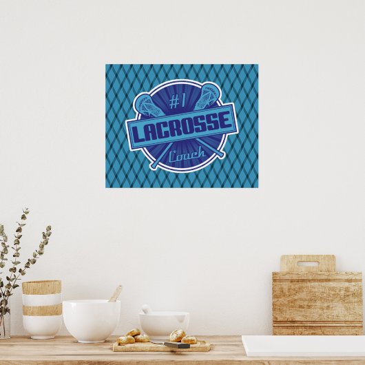 #1 Poster Lacrosse Coach Print (Keuken)