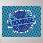 #1 Poster Lacrosse Coach Print (Voorkant)