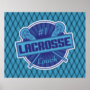 #1 Poster Lacrosse Coach Print