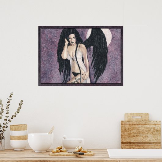 1 poster zwart (Keuken)