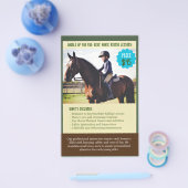 1 QR code + Kinderen Paardrijden klasse Flyer (Enkel)