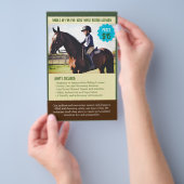 1 QR code + Kinderen Paardrijden klasse Flyer (Hand)