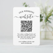 1 QR-code Trouwwebsite Elegante Foto Bijlage RSVP Kaartje (Staand voorkant)