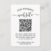 1 QR-code Trouwwebsite Elegante Foto Bijlage RSVP Kaartje (Voorkant)