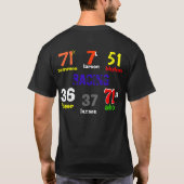 #1 race fan voor t-shirt (Achterkant)
