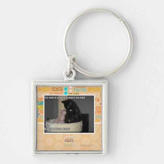 1 regel als je een bed wilt delen sleutelhanger (Voorkant)