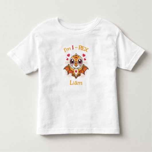 1-Rex Birthday Shirt – Custom Name Gift (Voorkant)