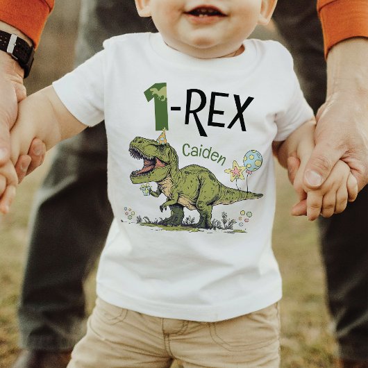 1-Rex Schattigee Dinosaurus Thema 1e Verjaardagsfe