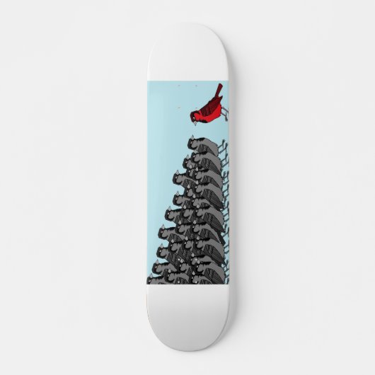 1 rode vogel skateboard (Voorkant)