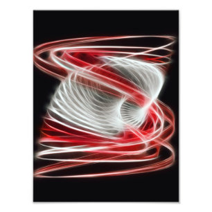 1 rood gedraaid foto afdruk