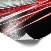 1 rood gedraaid foto afdruk (Hoek)