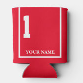 1 Rood met Witte Paard Zadeldeken Custom Blikjeskoeler (Achterkant)