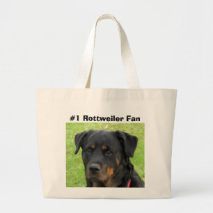 #1 Rottweiler Fan Jumbo Canvas tas