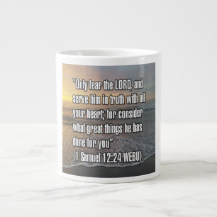1 Samuel 12:24 WEBU Mug Grote Koffiekop