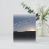 1 Samuël 15:22 Witte grens bij zonsondergang Briefkaart (Staand voorkant)