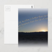 1 Samuël 15:22 Witte grens bij zonsondergang Briefkaart (Voorkant / Achterkant)