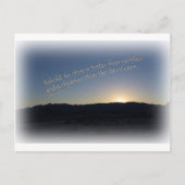 1 Samuël 15:22 Witte grens bij zonsondergang Briefkaart (Voorkant)