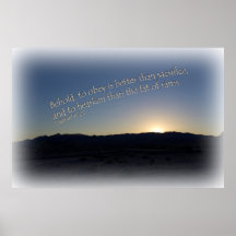 1 Samuël 15:22 Witte grens bij zonsondergang