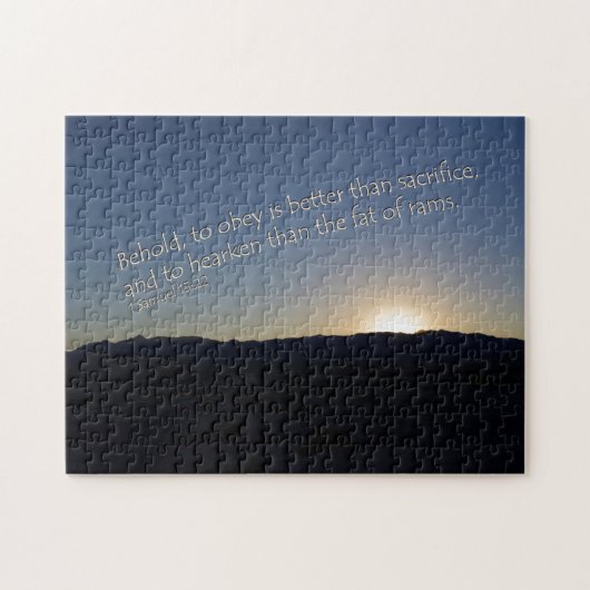 1 Samuël 15:22 Zonsondergang Legpuzzel (Horizontaal)