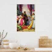 1 Samuel 16:14-23 David Plays Zijne Harp voor Saul Poster (Keuken)