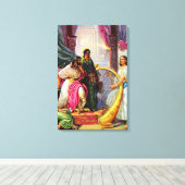 1 Samuel 16:14-23 David Speelt op Zijn Harp voor S Canvas Afdruk (Insitu (Houten vloer))