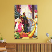 1 Samuel 16:14-23 David Speelt op Zijn Harp voor S Canvas Afdruk (Insitu (Woonkamer))