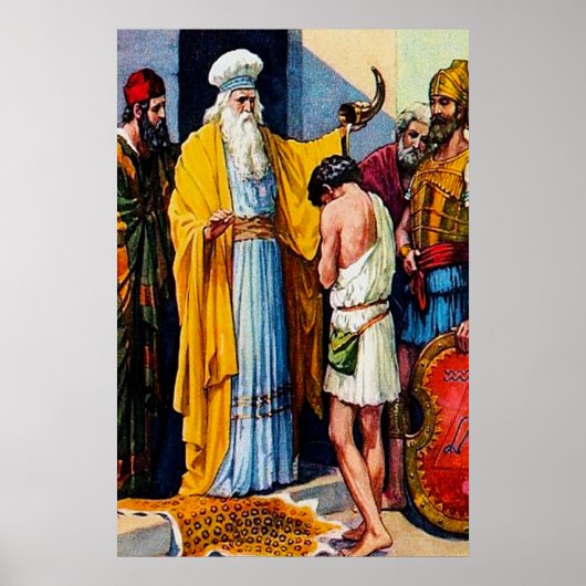 1 Samuel 16:1-13 Samuel Anoints David as King Poster (Voorkant)