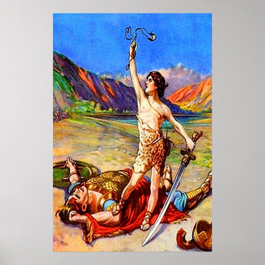 1 Samuel 17 David Defeats a Giant poster (Voorkant)