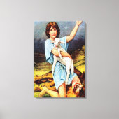 1 Samuel 17 David doodt een leeuwendoek Canvas Afdruk (Voorkant)