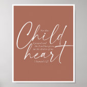 1 Samuel 1:27 Dual Fonts Clay Rust Background Poster (Voorkant)