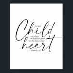 1 Samuel 1:27 Dual Fonts Poster<br><div class="desc">Voor dit kind heb ik gebeden en de Heer heeft mij de wensen van mijn hart gegeven. -1 Samuel 1:27 Dual Fonts</div>