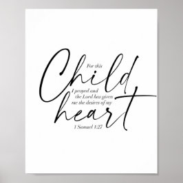 1 Samuel 1:27 Dual Fonts Poster