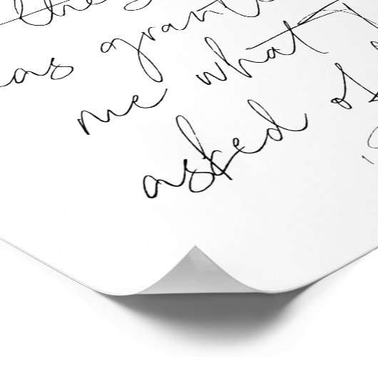 1 Samuel 1:27 Script Poster (Hoek)