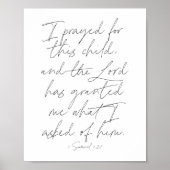 1 Samuel 1:27 Script Poster (Voorkant)