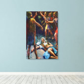 1 Samuel 24 David Spares Saul's Life Canvas (Insitu (Houten vloer))