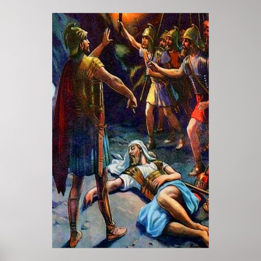 1 Samuel 24 David Spares Saul's Life poster (Voorkant)