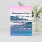 1 Samuel 2:2 KJV Bijbel Verse Pic Flat Greep Kaart (Staand voorkant)