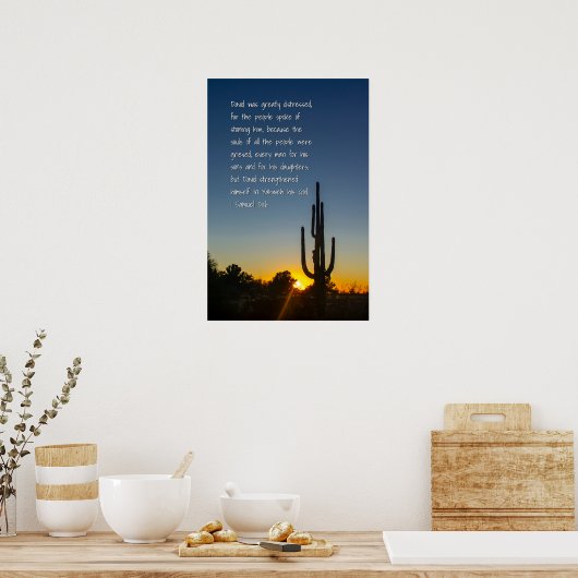 1 Samuël 30:6 Poster (Keuken)